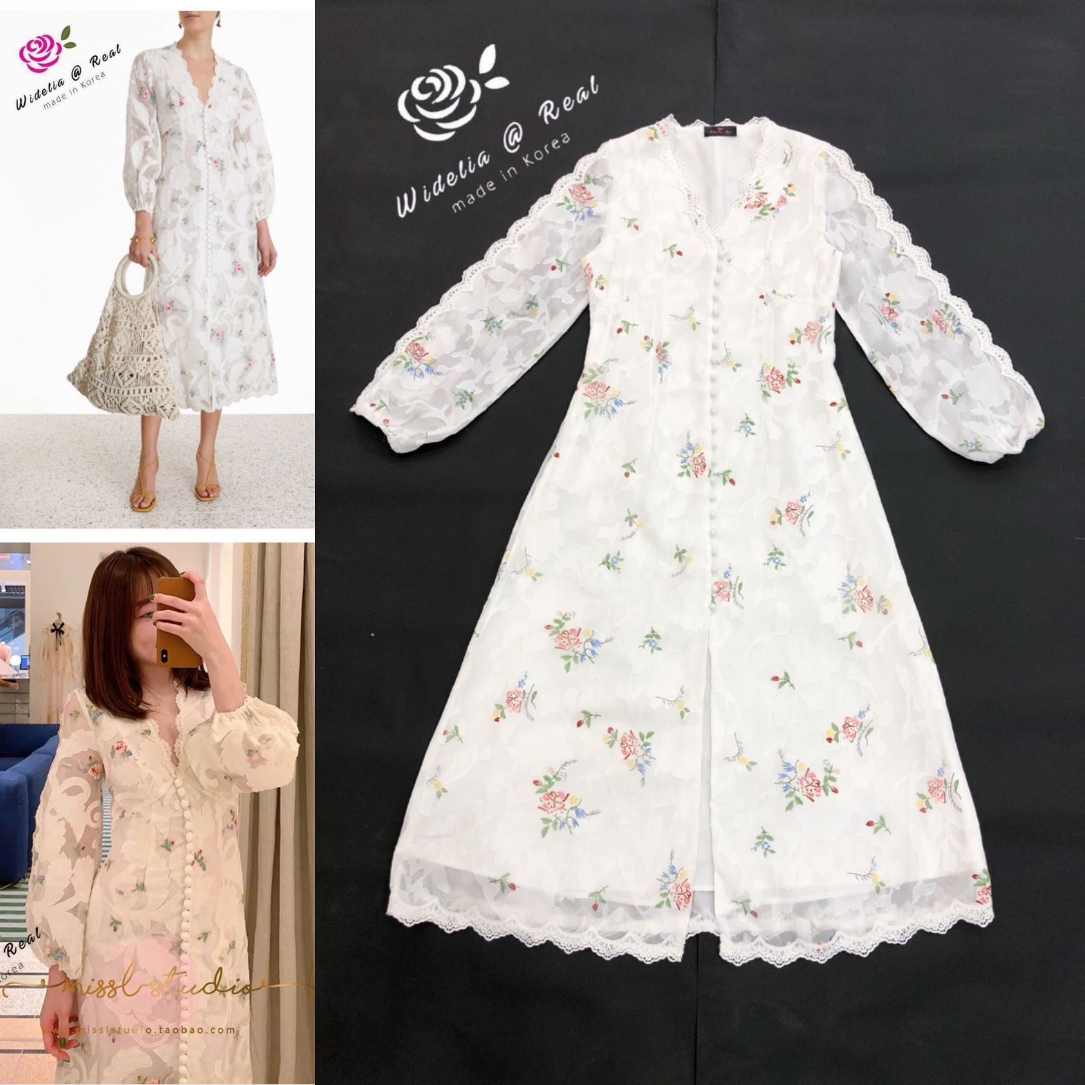 Zimmermann Maxi dress แม็กซี่เดรสตัวยาวแขนยาวสุดน่ารัก เนื้อผ้าปักมาอย่างดี