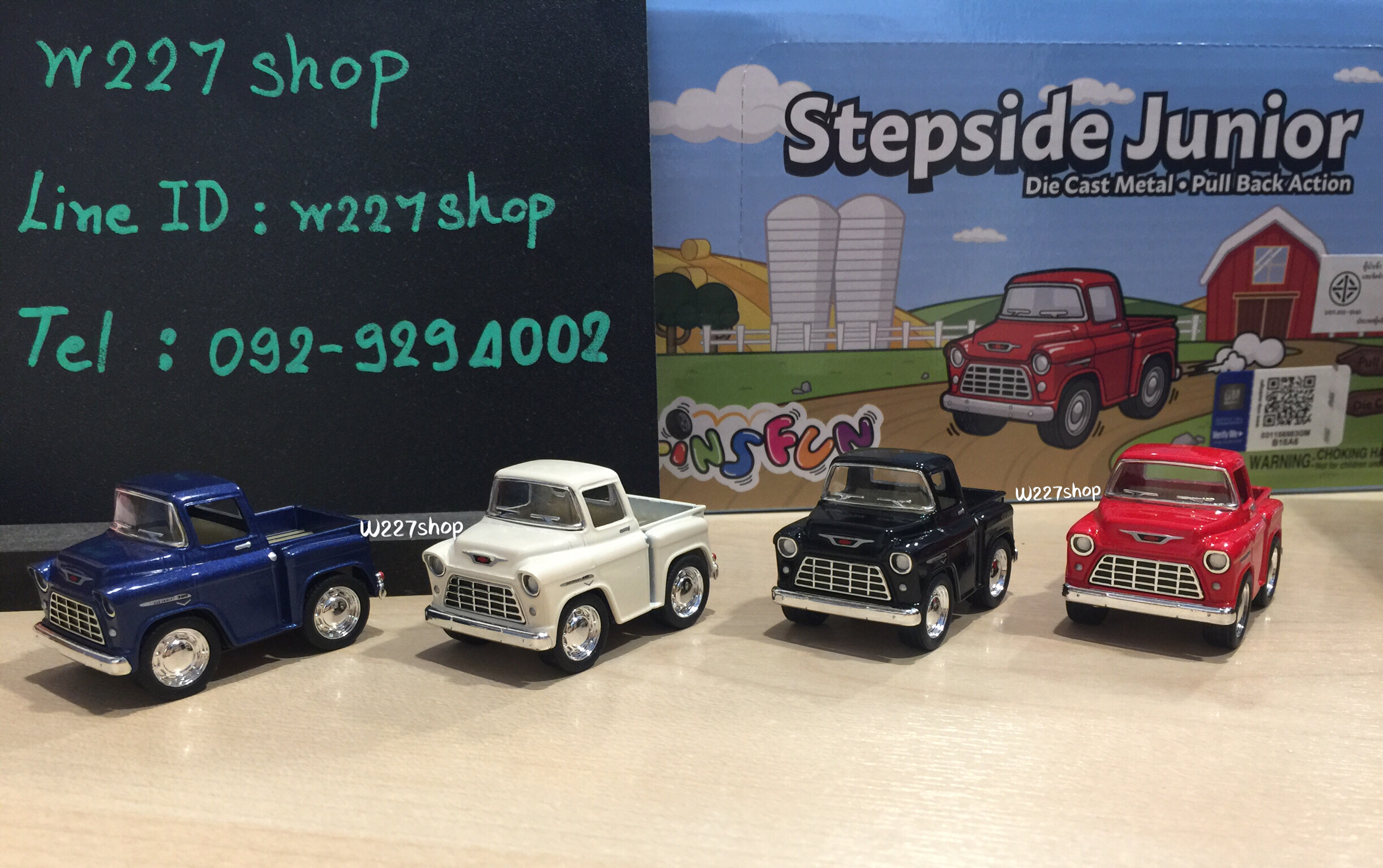 โมเดลรถเหล็ก รถกระบะ Stepside Junior ขนาด 2 นิ้ว กดลาน (ปลีก-ส่ง)