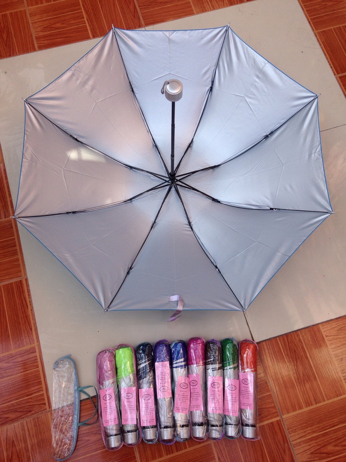 ร่มพับ3ตอน-ซองกระเป๋า