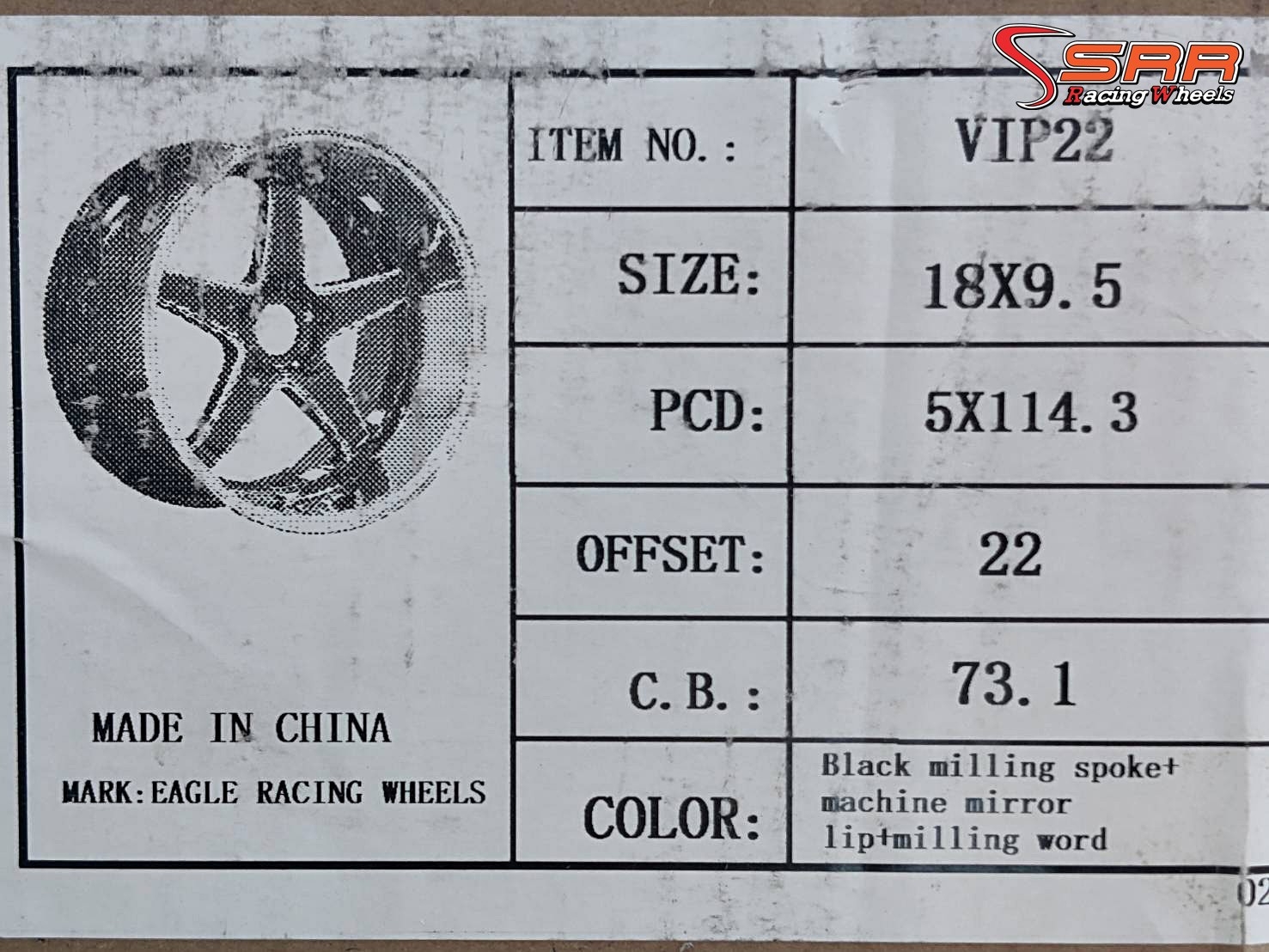 OASIS VIP22 B-1SE ขอบ18 หน้า9.5 หลัง10.5 5H114.3 ราคาพิเศษ