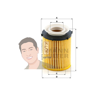 HU711/6Z ไส้กรองเครื่อง BENZ A-KLASS(W176) '12-' ,B-KLASS(W246) '11-' ,W204,W205 W212, A/C207 (M274) เครื่องยนต์ M270,M274 (MANN-FILTER***งานพรีเมี่ยมแท้นำเข้ายุโรป) Dimensions(mm.) A=71 B=29 C=31 D=64 H=86