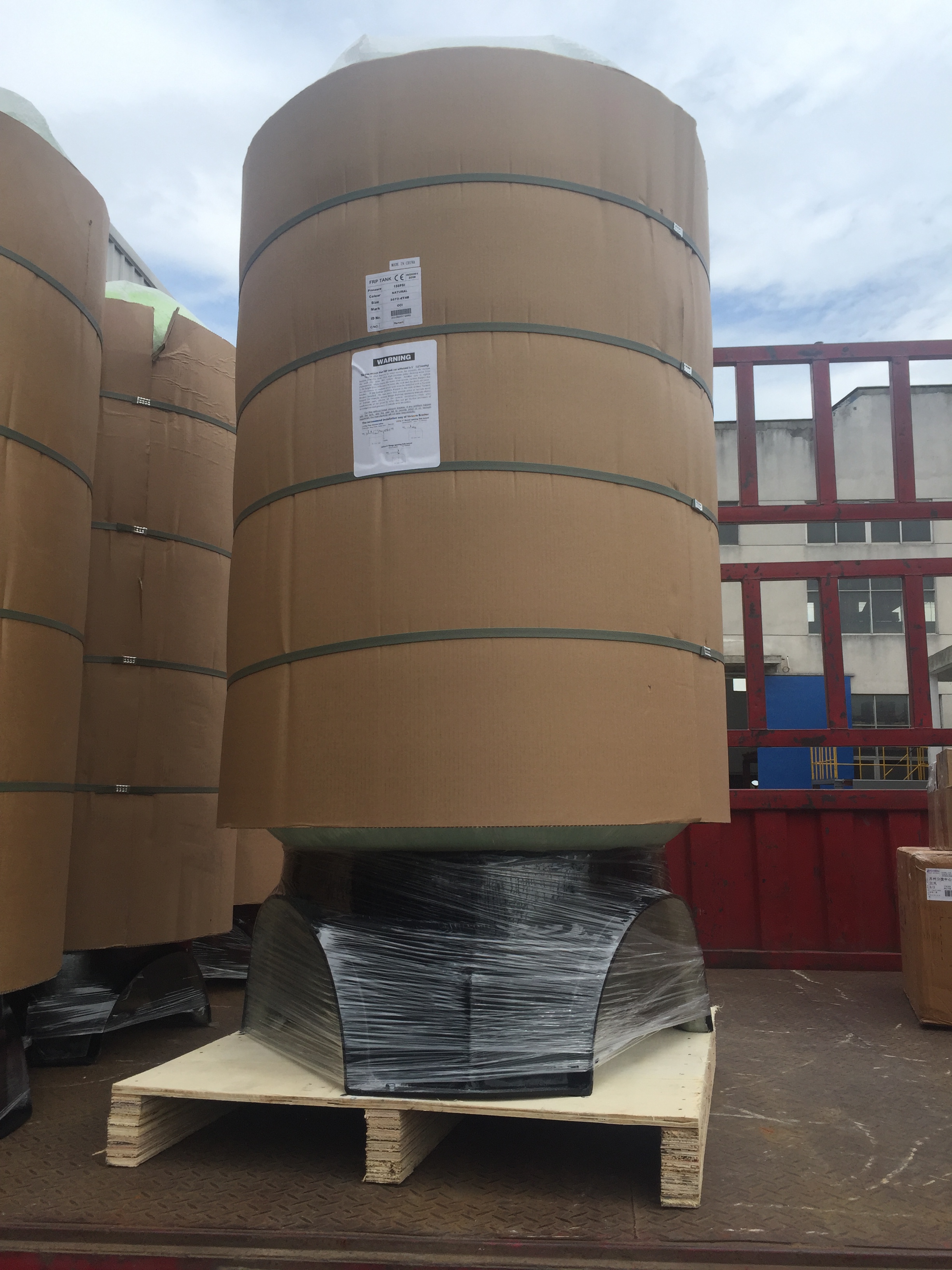 ถังกรองน้ำ Fiber Tank 36x72 นิ้ว ปากถัง 4 นิ้ว สีเทา