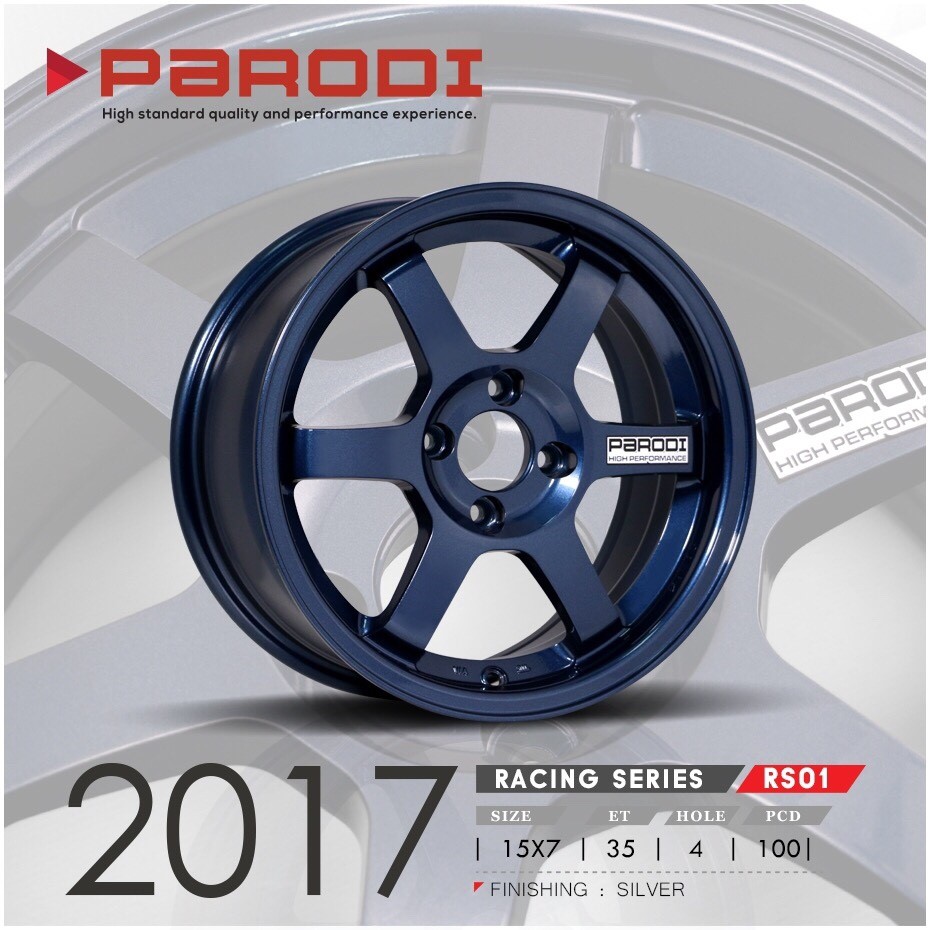 TE37 PARODI ขอบ15 สีBLUE
