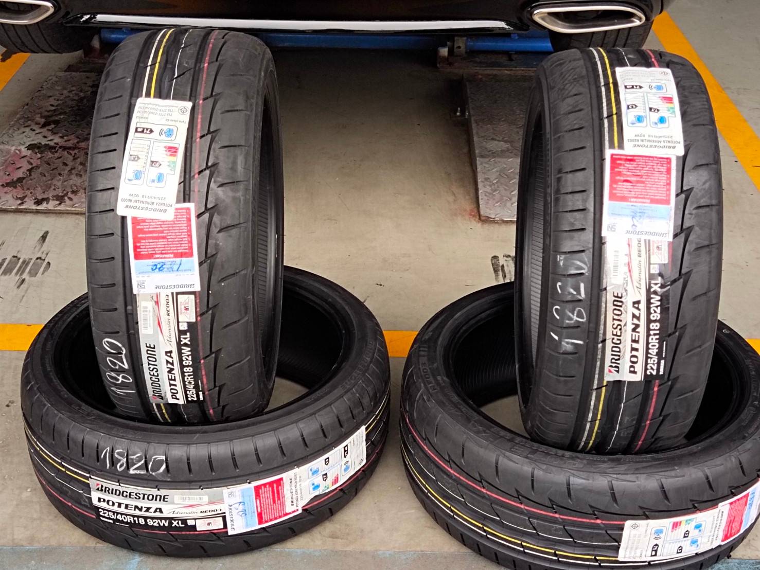 BRIDGESTONE Potenza Adrenalin RE003 225/40R18 ยางใหม่ปี20 ราคาพิเศษ