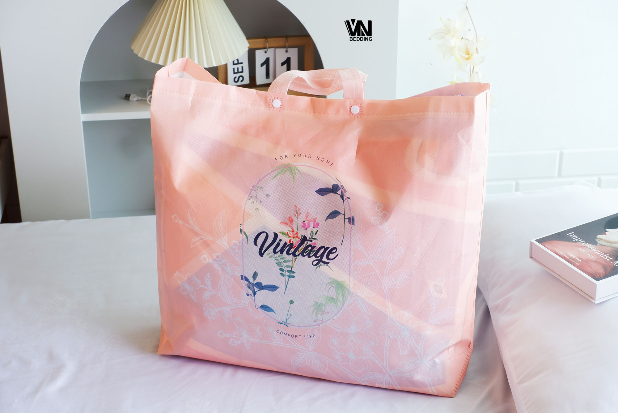 ผ้านวมใยไหมน้ำแร่ 7 ฟุต (คละลาย 12 ผืน)