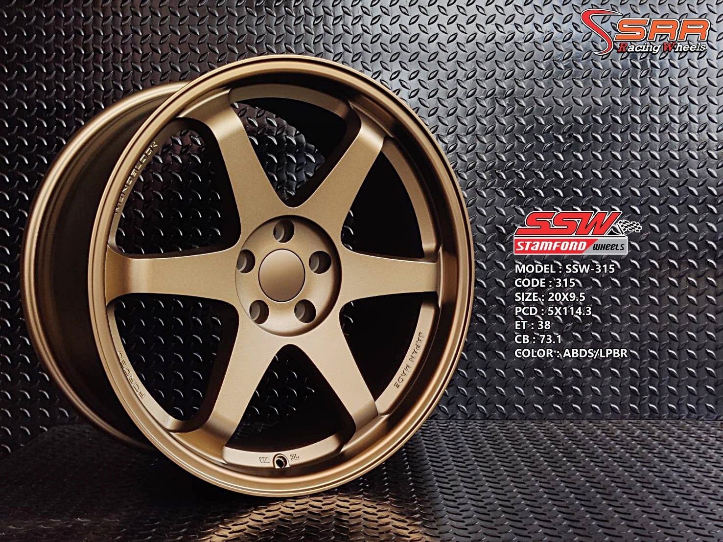 TE37 SSW-315 ขอบ20 5H114.3 ET38 ABDS/LPBR ราคาพิเศษ