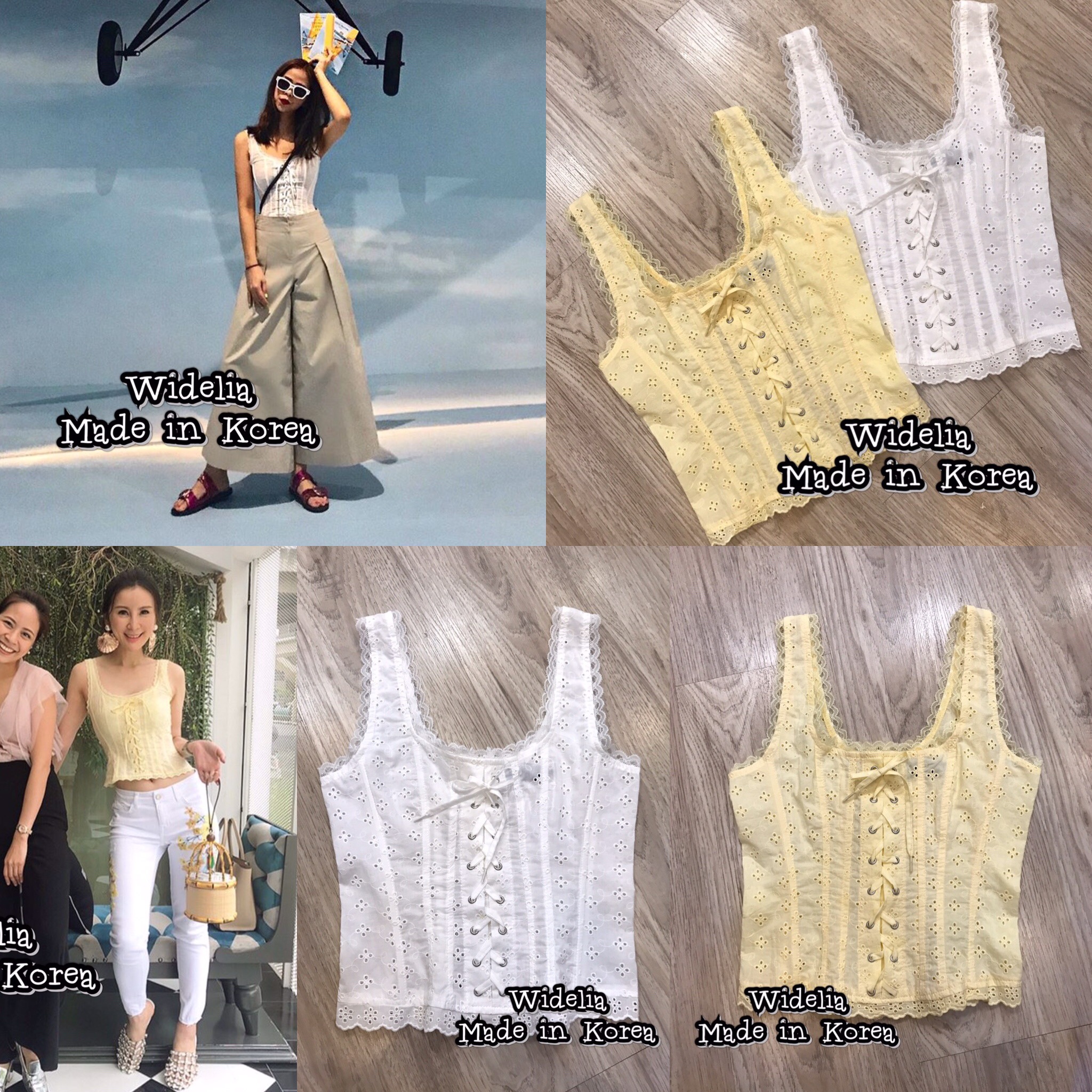 *พร้อมส่ง*H&M Top :: เสื้อกล้ามตัวสวยแต่งระบายเล็กๆ