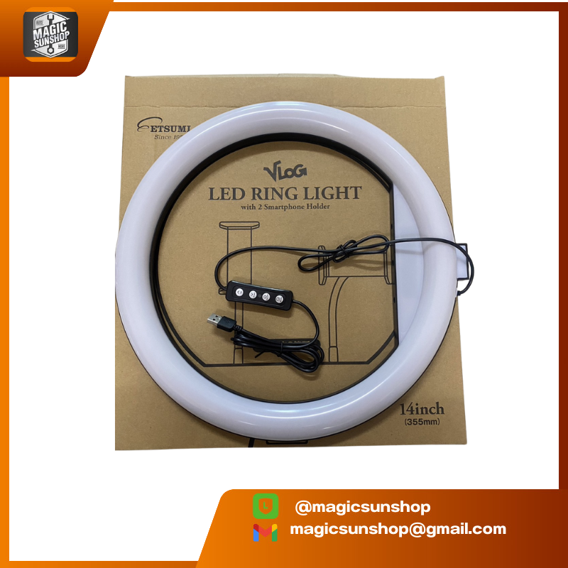 929479 Etsumi VE-2305 VLOG LED Ring Light, 14"