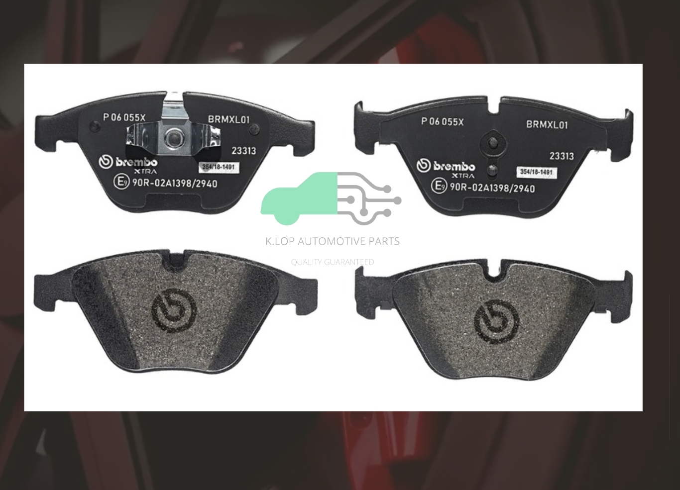 P06 055X ผ้าเบรกหน้า (แท้ BREMBO รุ่น Xtra) BMW 3 E90/92 (323i 320i 320d) 07-11