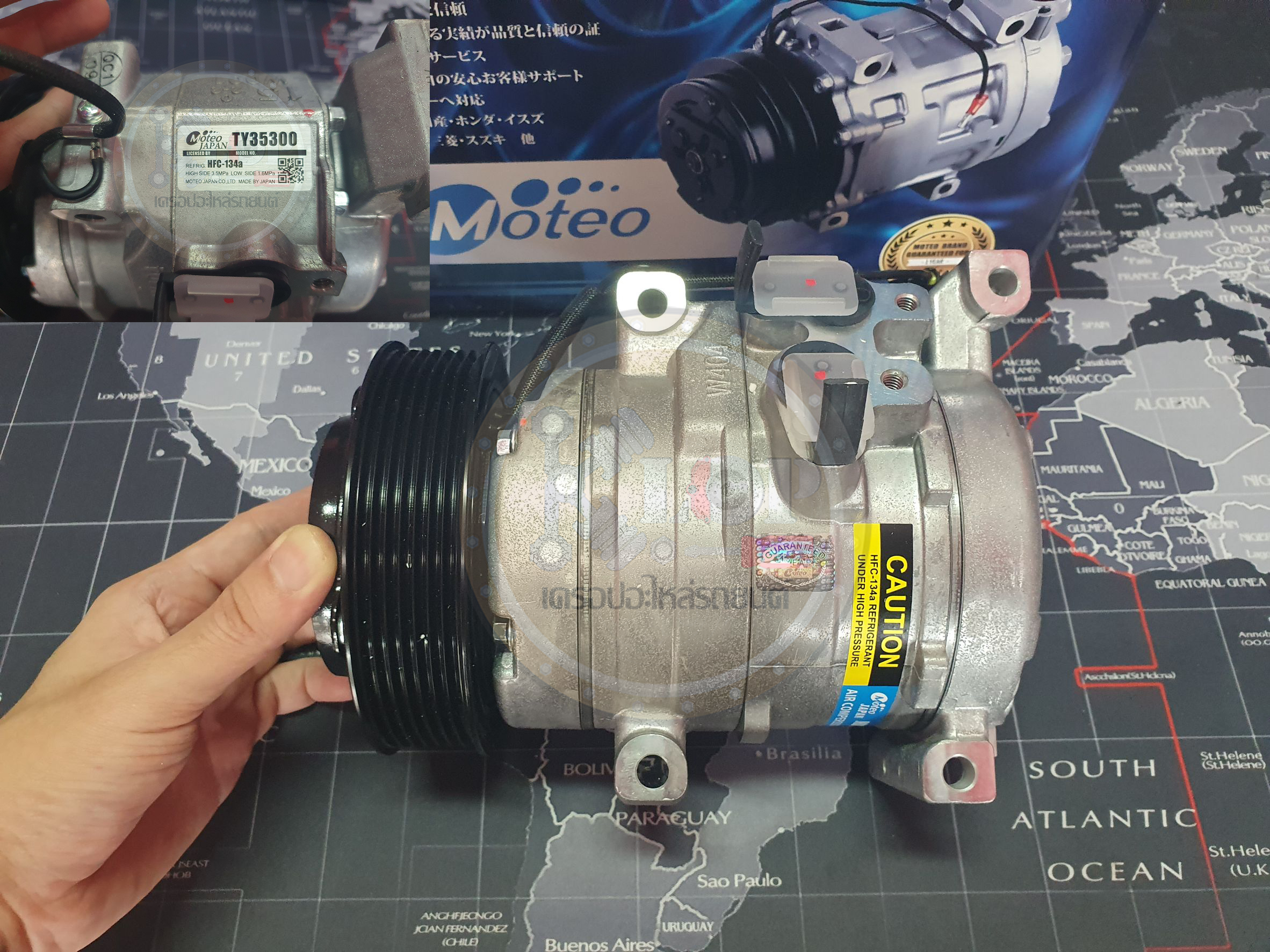TY35300 (คอมแอร์ ยี่ห้อMOTEO) Toyota Fortuner 2.7L 10S15C ปี 2004-2015