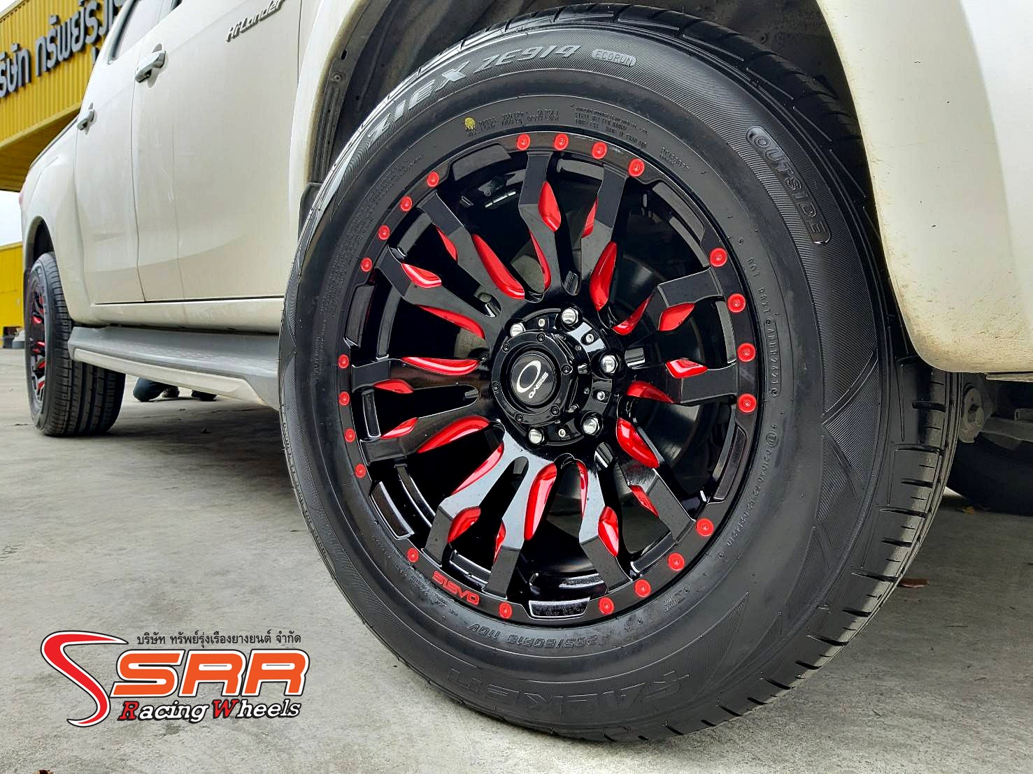 OASIS MARVEL 26S ขอบ18 6H139.7 ET15 สีดำคลิบแดง ราคาพิเศษ