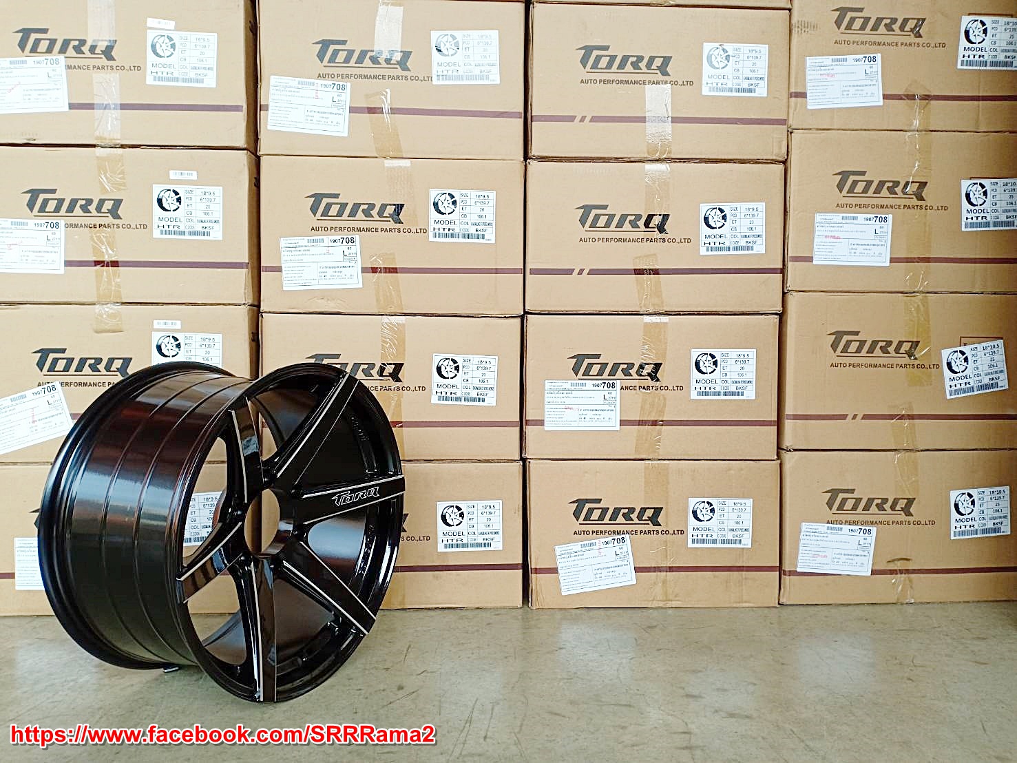 HTR TORQ APP ขอบ18 ET+20 BKSF ล้อสำหรับใส่รถกระบะ และSUV