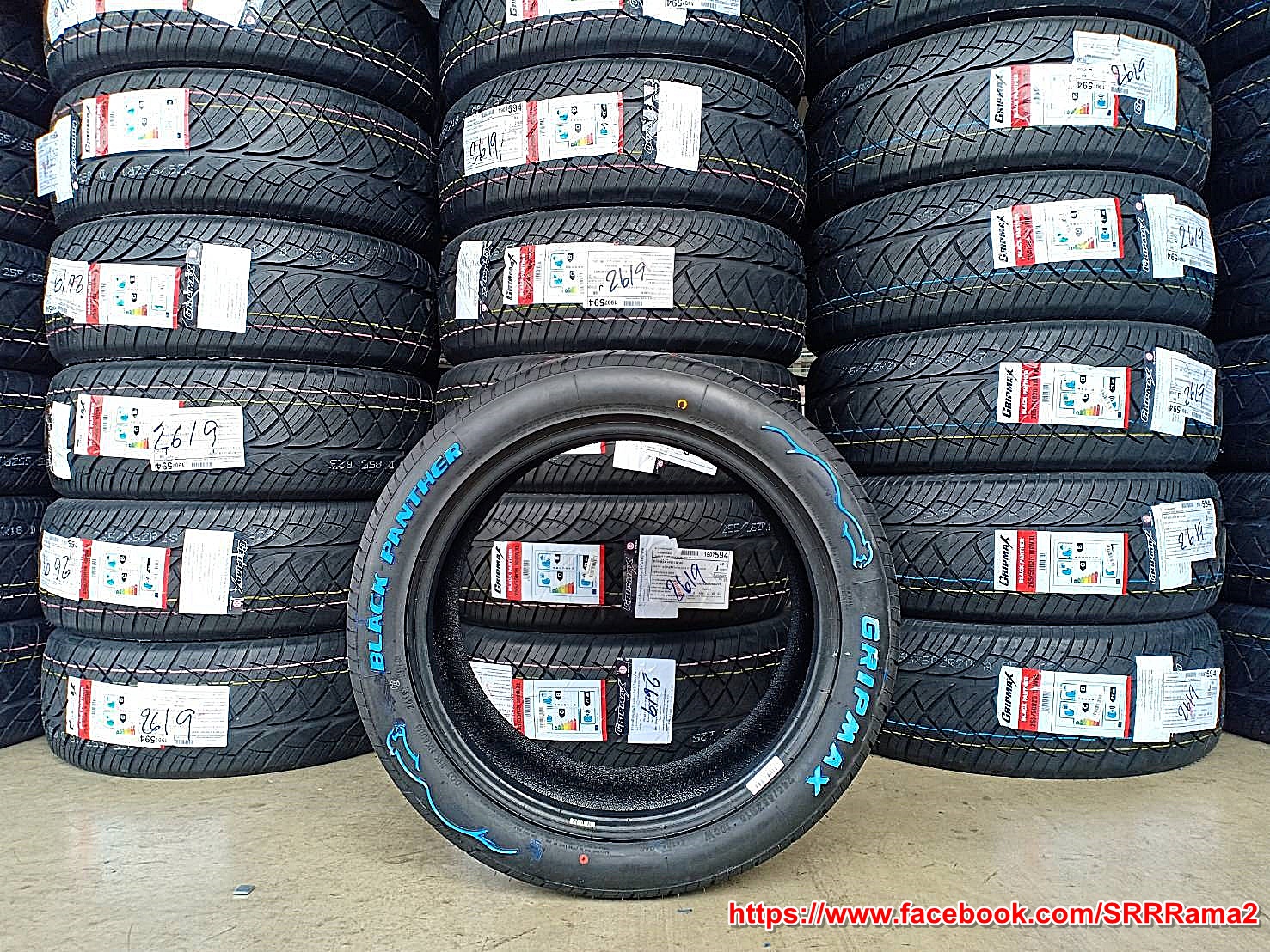 GRIPMAX BLACK PANTHER 245/45R18 ยางใหม่ขอบขาว
