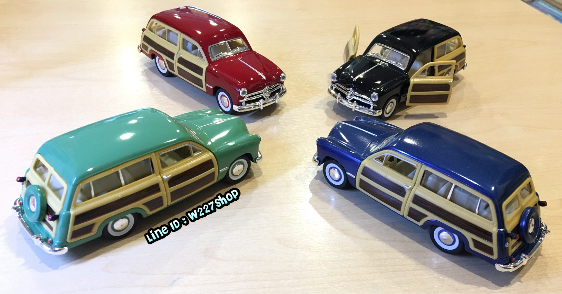 1949 Ford Woody Wagon โมเดลรถเหล็ก (ปลีก-ส่ง)