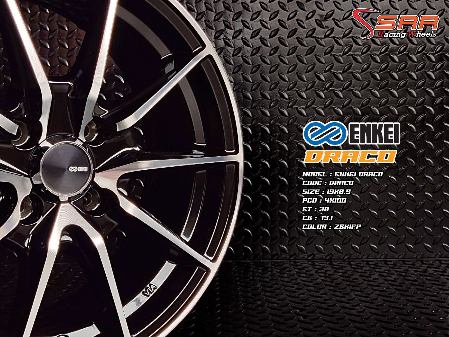 ENKEI DRACO ขอบ15 4H100 ET38 ZBK1FP มีจำหน่ายที่ร้านSRR