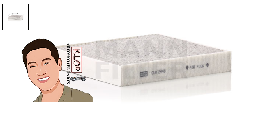 CUK2440 ไส้กรองแอร์ชาโคล (VOLVO) C30, C70 II, S40 II, V50 : B41 , B42, D41, D42 : MANN-FILTER แท้นำเข้ายุโรป