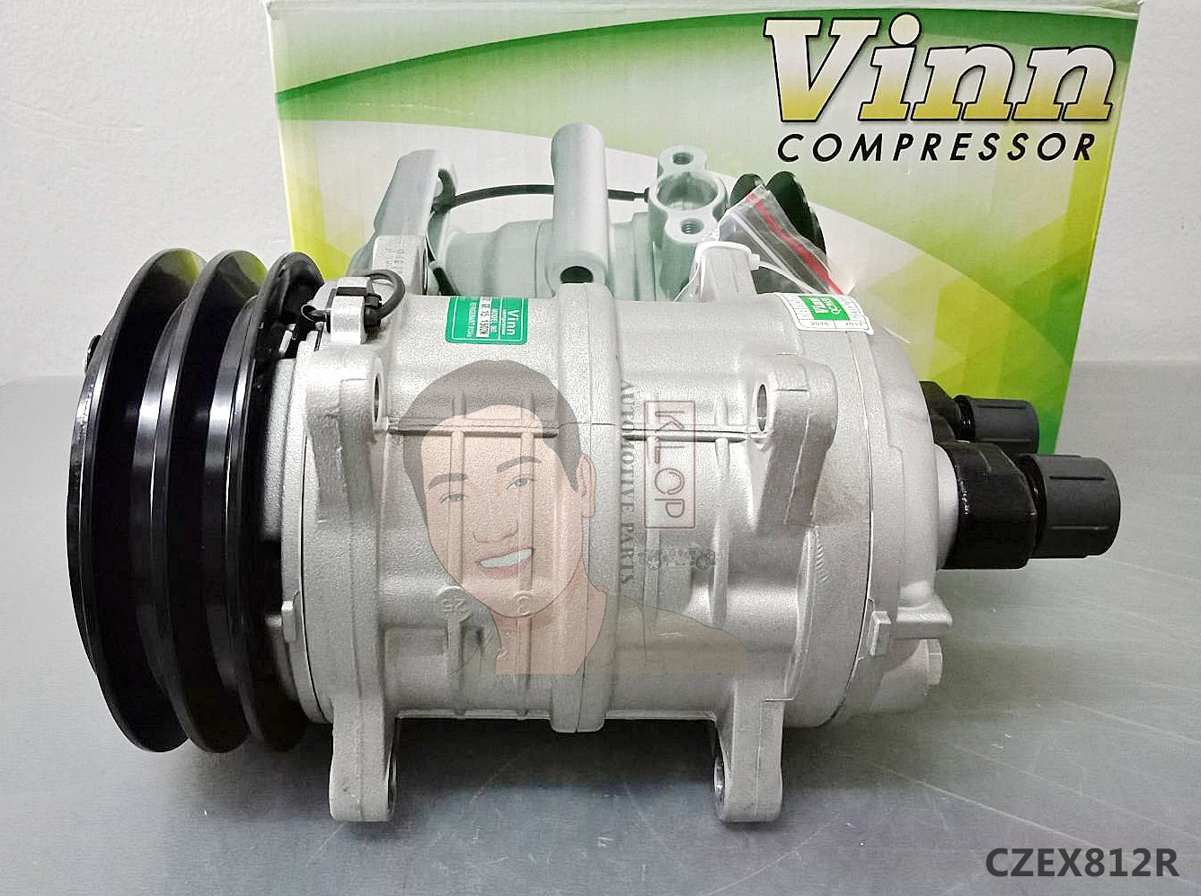 CZEX812R คอมแอร์ยี่ห้อ Vinn (ZEXEL 16CH 8ขา 2A 12V เกลียวโอริง - ออกหลัง)