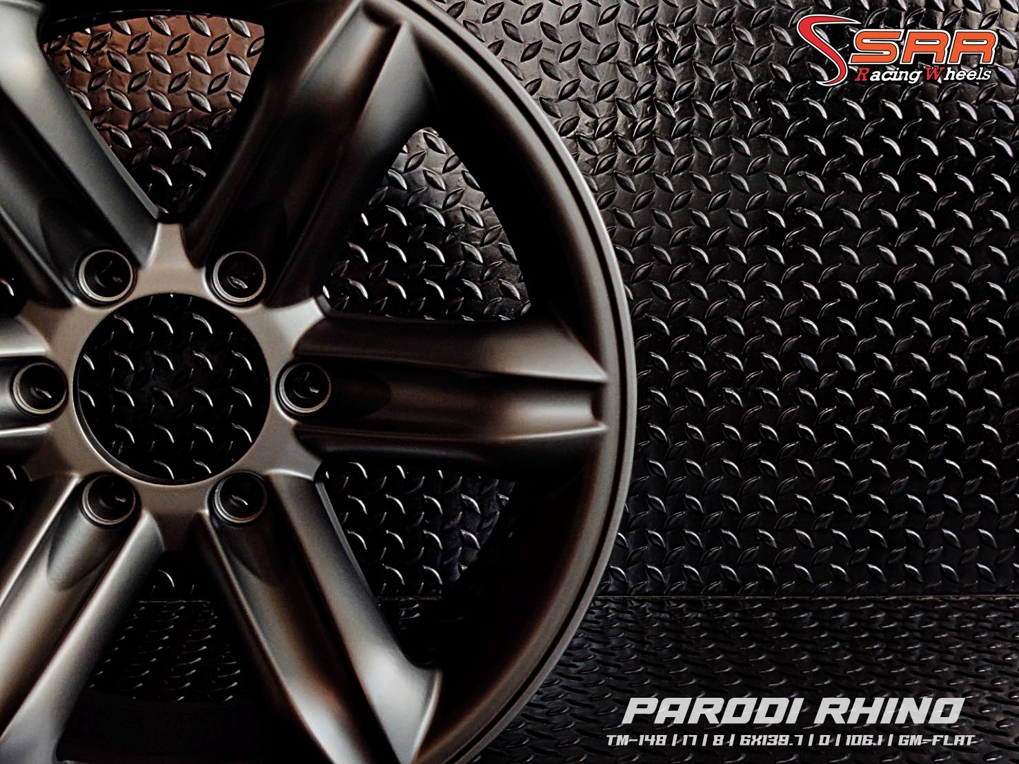 ล้อเล็บเหยี่ยว PARODI RHINO ขอบ17 6H139.7 ET0 สีเทาด้าน ราคาพิเศษ