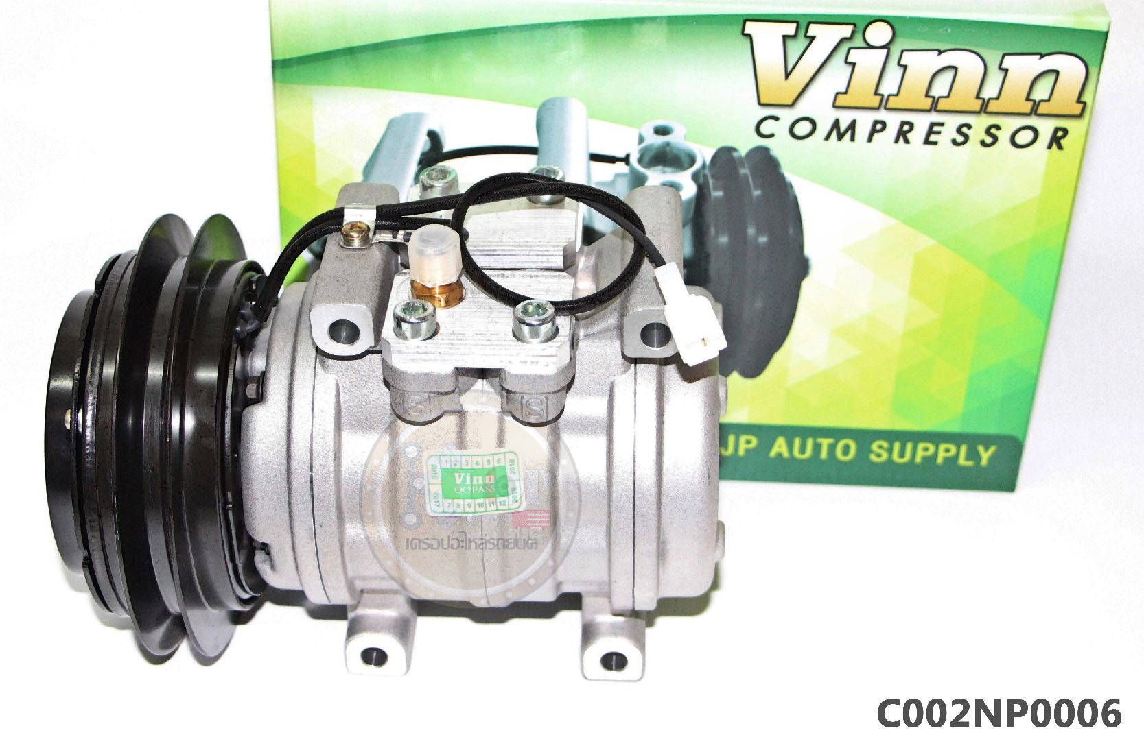 C002NP0006 คอมแอร์แท้(DENSO) นำเข้าโดย(Vinn) 10P15C 1A 12V. มู่เล่ย์ตรง