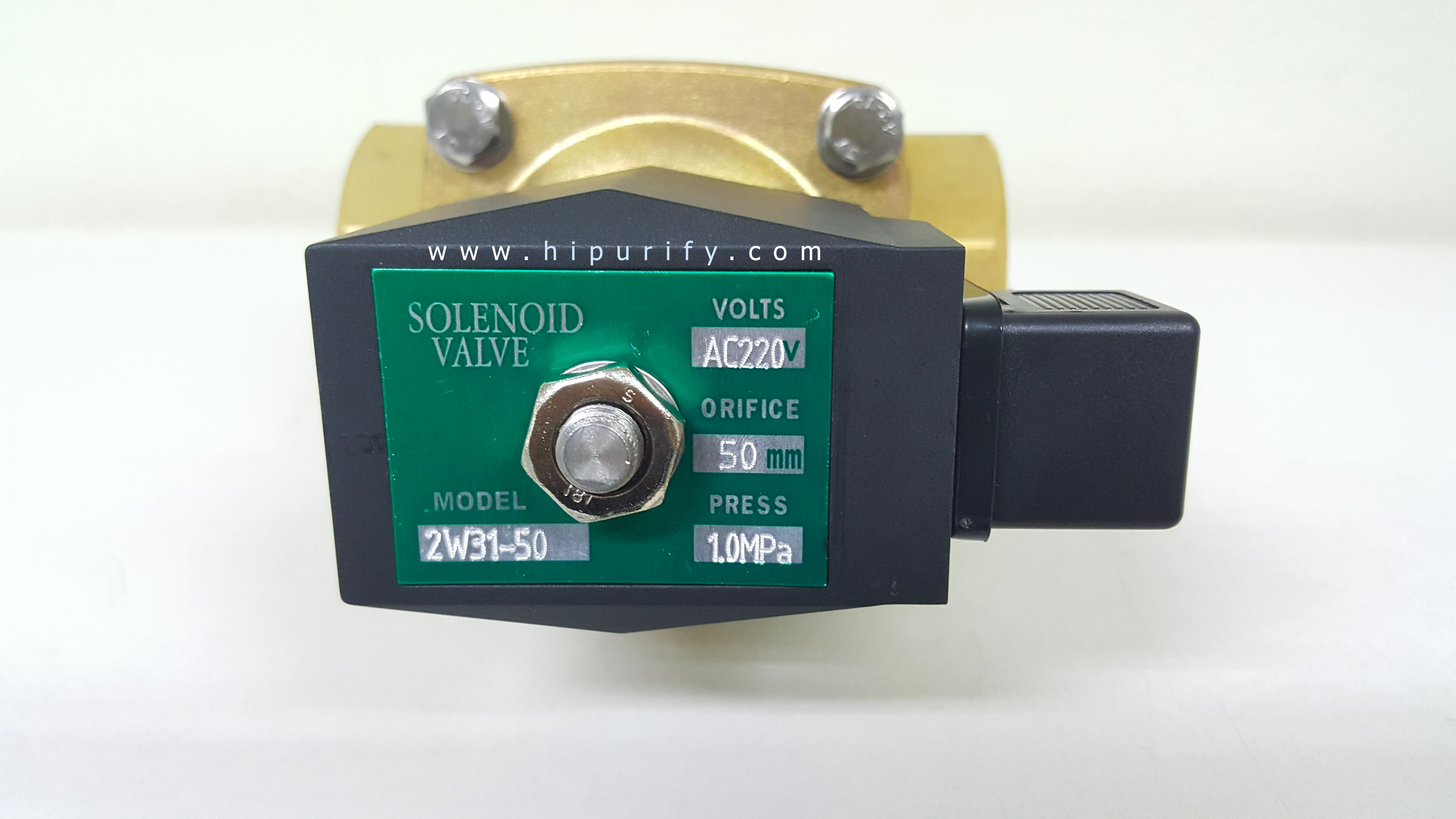 โซลินอยด์วาล์วทองเหลือง 2นิ้ว N/C 220VAC