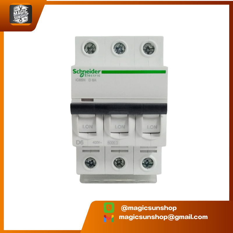 Schneider เบรคเกอร์ Breaker IC65N D6A 3P
