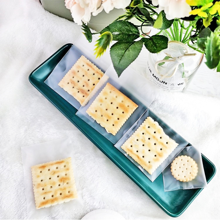 ถุงแถบกาวใส่คุกกี้ ใส่ขนม เนื้อขุ่น