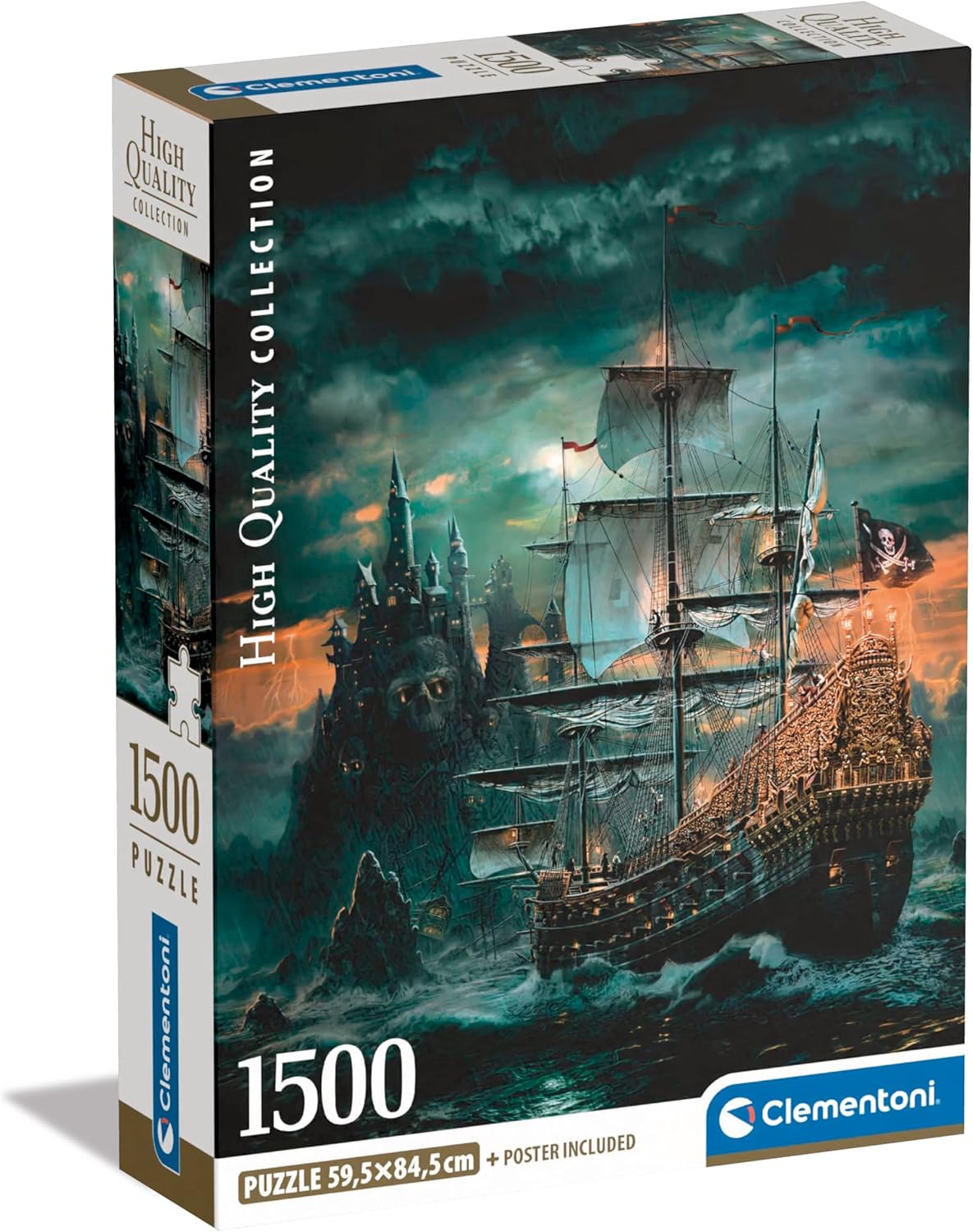 Clementoni - The Pirate Ship by Sarel Theron (Compact Box + Poster Included) 1500 pcs.