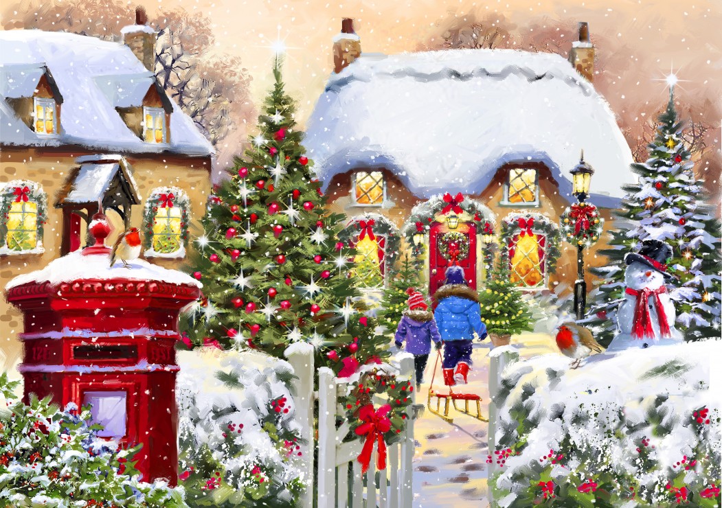 Bluebird Puzzle - Winter Cottage 1000 pcs.