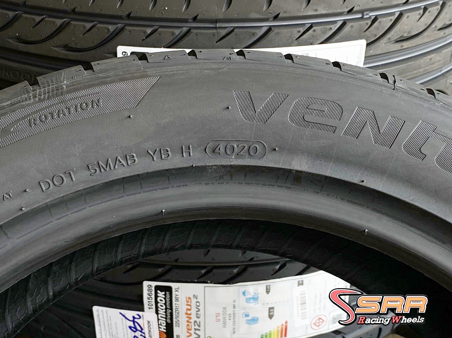 HANKOOK VENTUS V12 EVO2 225/50ZR17 ยางใหม่ ราคาพิเศษ ที่SRR