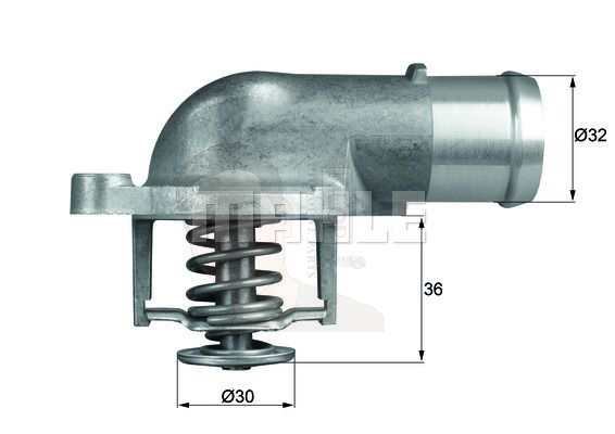 TI 212 87D วาล์วน้ำ+เสื้อ 2.5TDI / Caravelle T5, Touareg 070121114 (ยี่ห้อ MAHLE)
