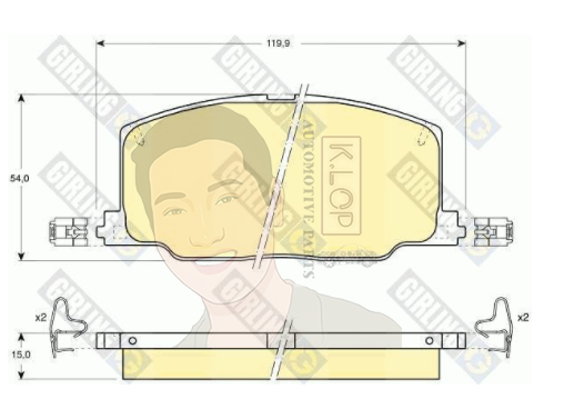 ผ้าเบรกหน้า Girling แท้ F.PAD, CORONA ST171 (คุณภาพดีมาตรฐาน การันตีโดยเครอปอะไหล่ยนต์)