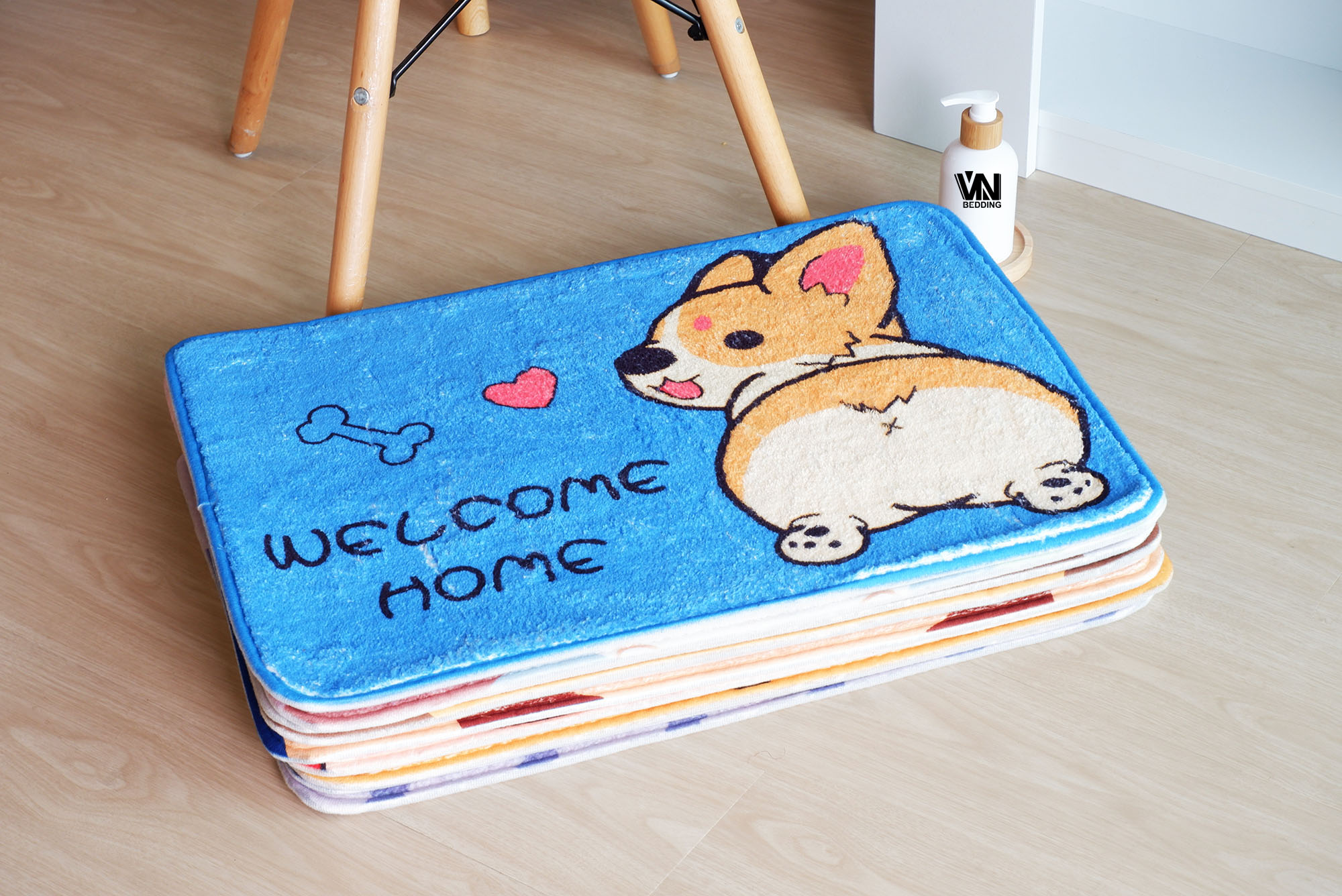 พรมเช็ดเท้านาโนลายการ์ตูน (10ผืน)