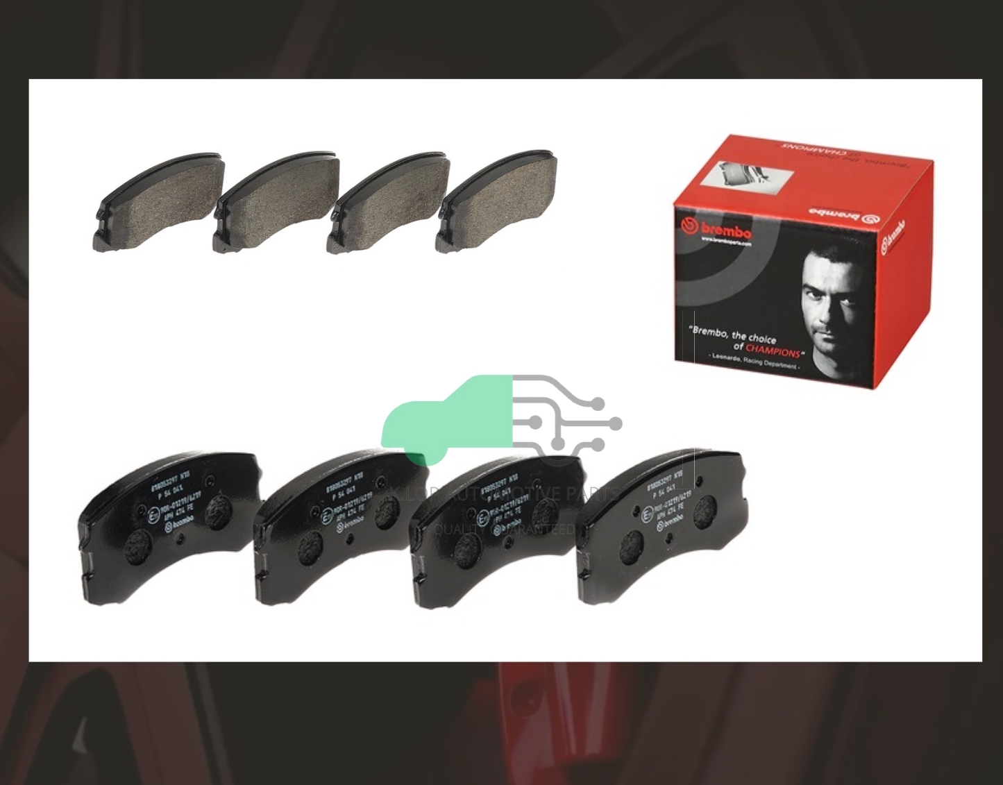 P54 041B ผ้าเบรกหน้า (แท้ BREMBO รุ่น Black) LANCER CEDIA (1.6 1.8) 01-07