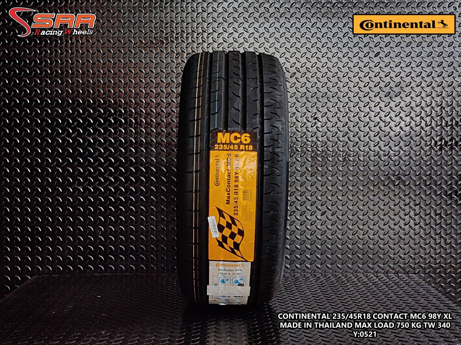 CONTINENTAL MAXCONTACT MC6 235/45R18 ยางใหม่ปี2021 ราคาพิเศษ