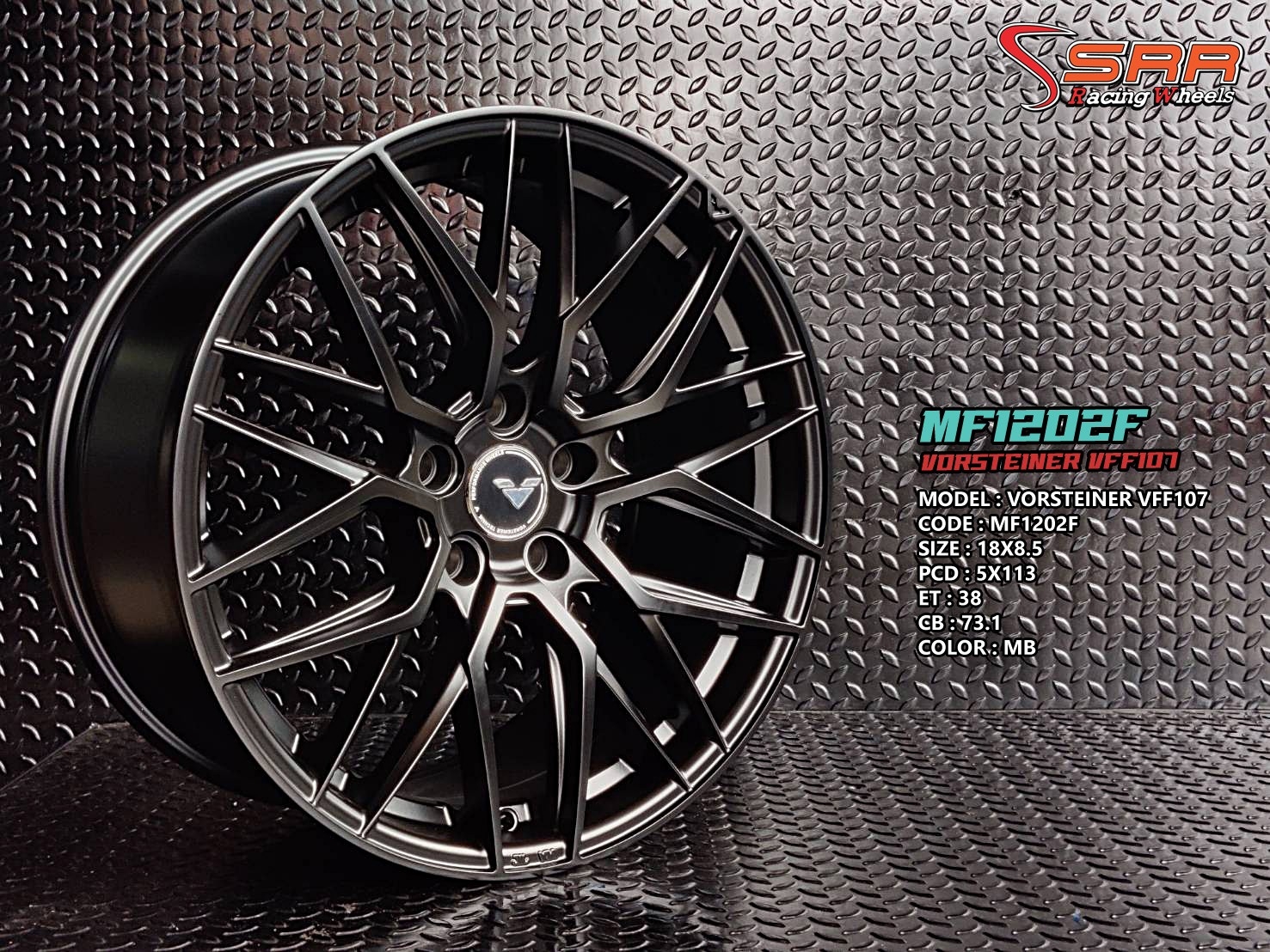 Vorsteiner V-FF 107 ขอบ18 5H113 ET38 MB มีจำหน่ายที่ร้านSRR