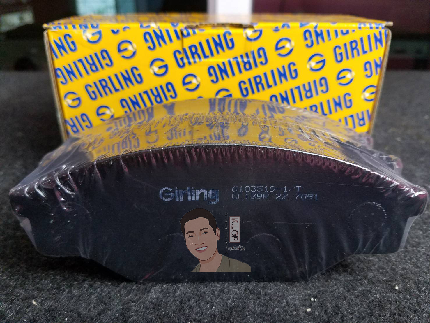 6103519 ผ้าเบรกหน้า Girling แท้ F.PAD, TOYOTA MIGHTY X (คุณภาพดีมาตรฐาน การันตีโดยเครอปอะไหล่ยนต์)