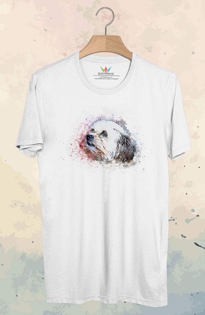 BP25 เสื้อยืด ชิสุสีน้ำ