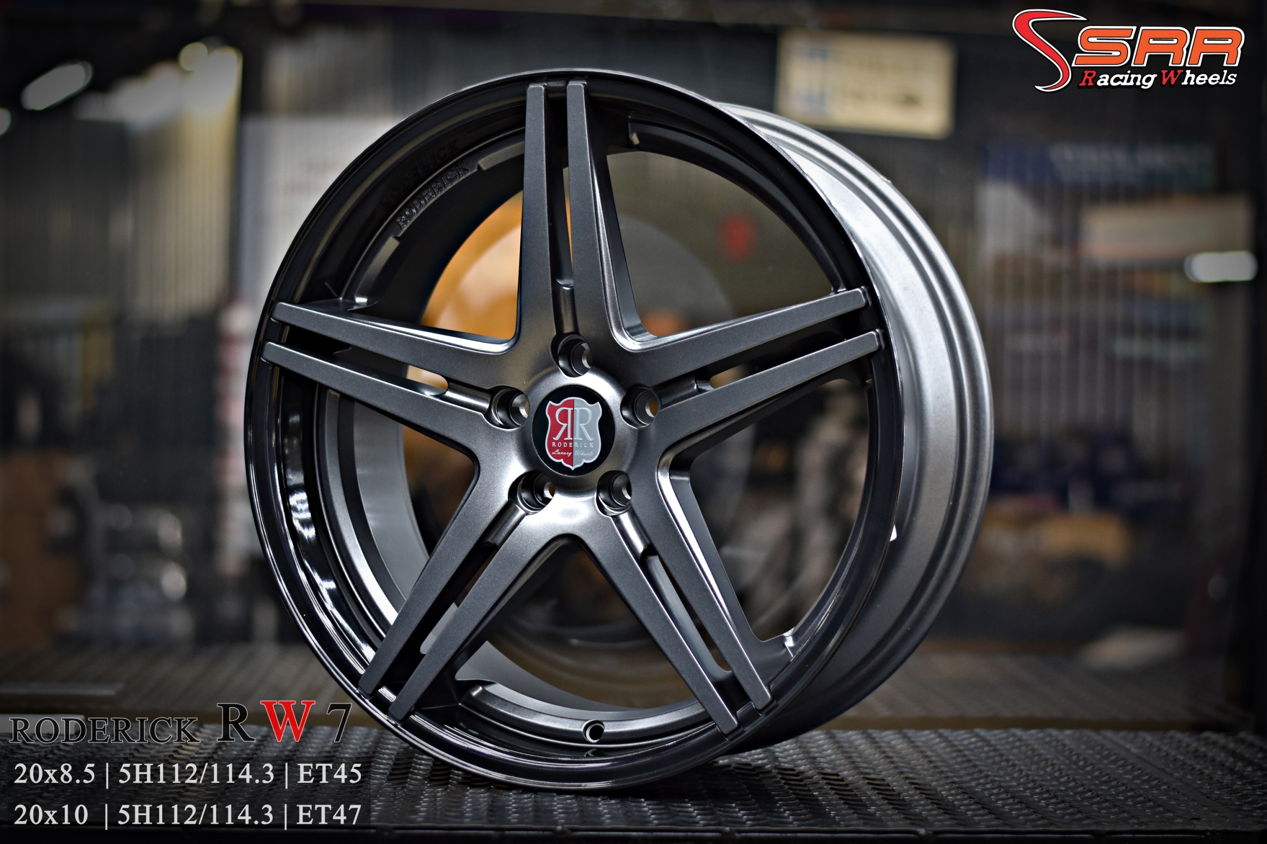 RODERICK RW7 ขอบ20 5H112/114.3 MATT GRAPHITE ล้อแม็กราคาพิเศษ
