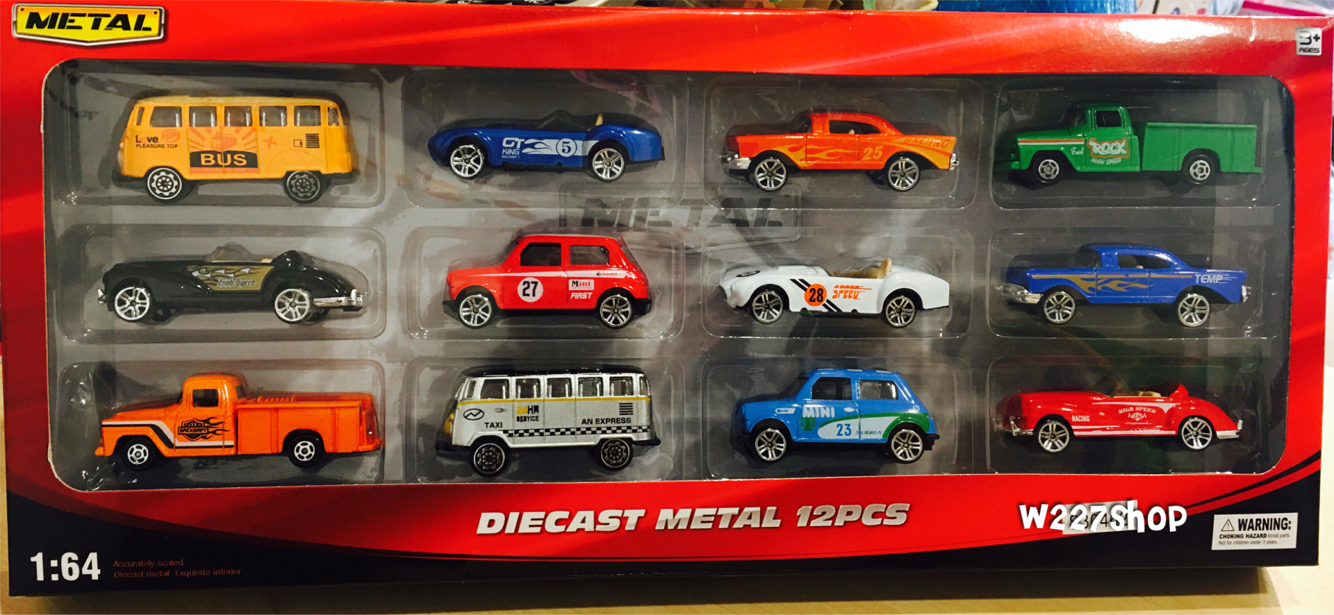 รถเหล็ก 12 คัน 1:64 (ปลีก-ส่ง)