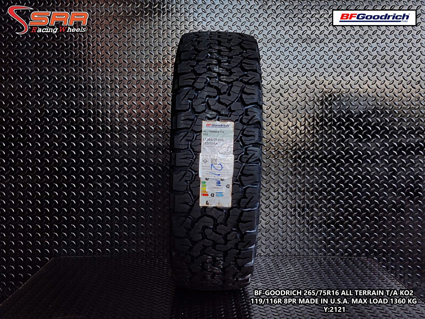 BFGoodrich All Terrain T/A KO2 265/75R16 ยางใหม่ปี2021 U.S.A.