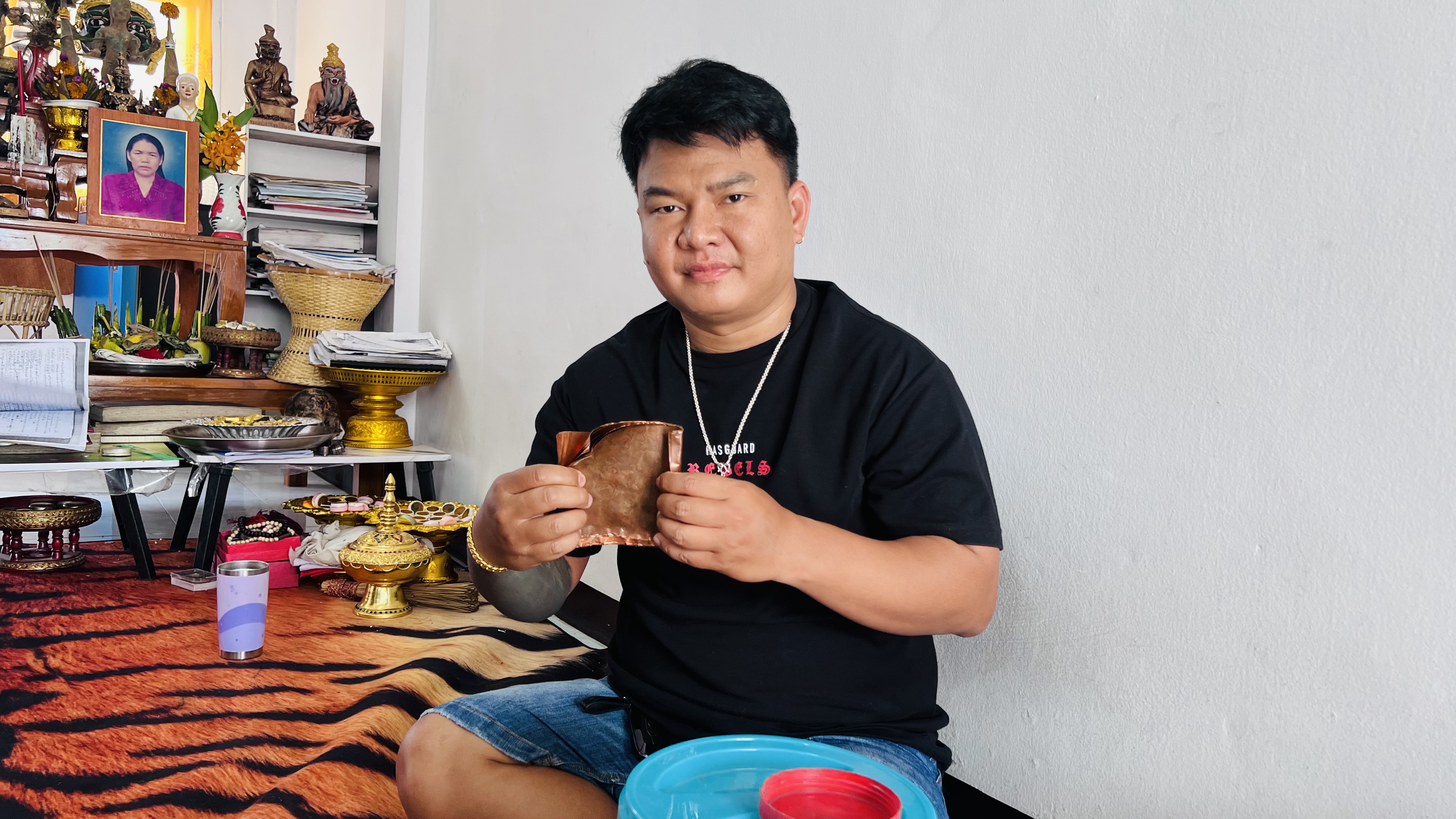 20/07/2566 มาเอามวลสารและจารแผ่นตะกรุดทำงั่งอยุธยา อาจารย์เวียง ขุนแผน