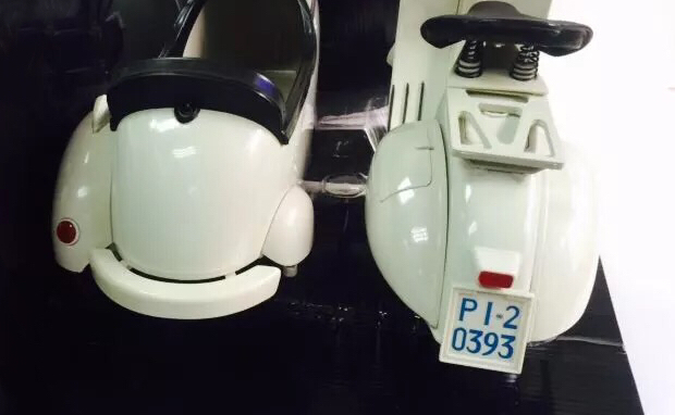 Vespa พ่วงข้าง โมเดลรถมอเตอร์ไซด์เหล็ก เวสป้า scale 1:6 (ปลีก-ส่ง)