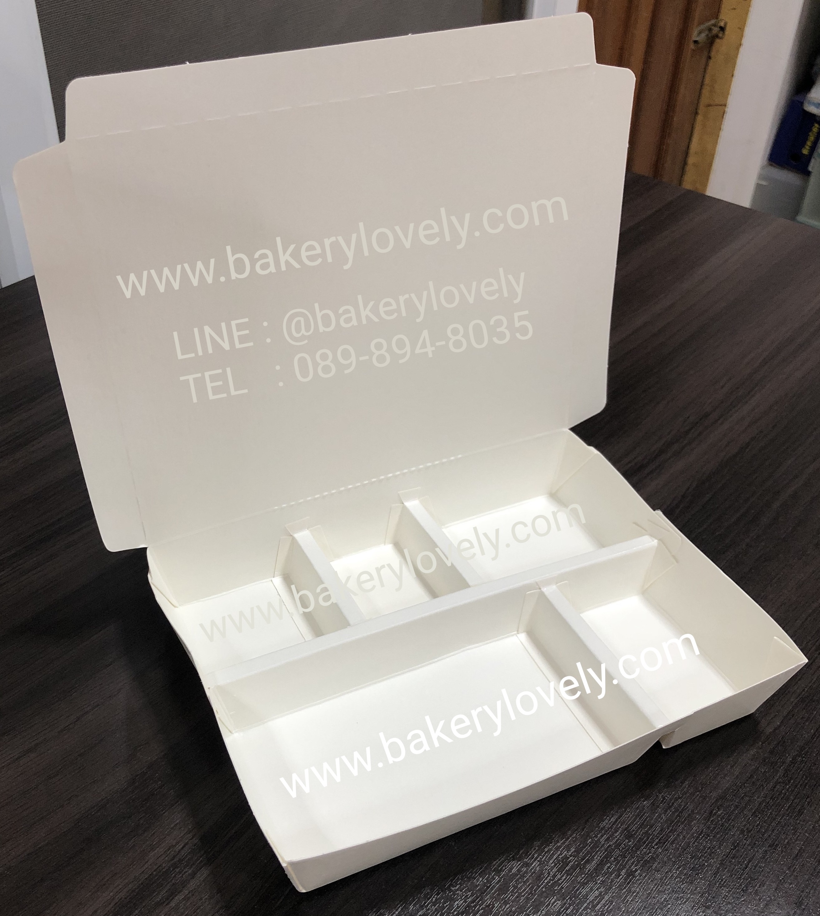 กล่องกระดาษใส่อาหาร สีขาว 5 ช่อง