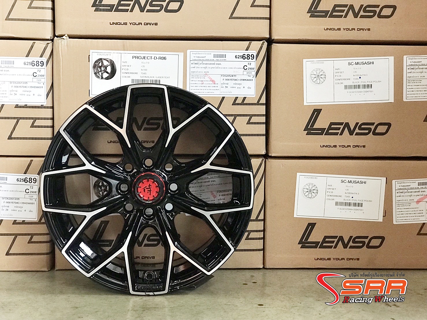 LENSO SAMURAI SC-MUSASHI ขอบ15 ET35 4x100/114.3 BKF