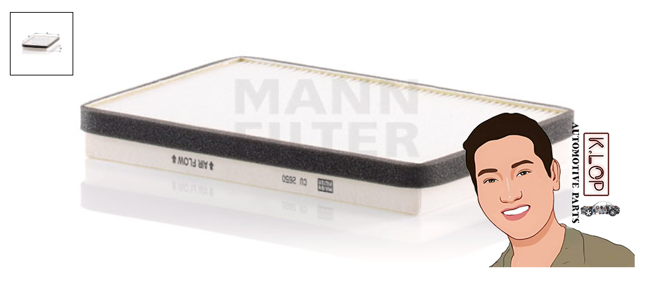 CU2650 ไส้กรองแอร์ (VOLVO) 850, S70 : MANN-FILTER แท้นำเข้ายุโรป