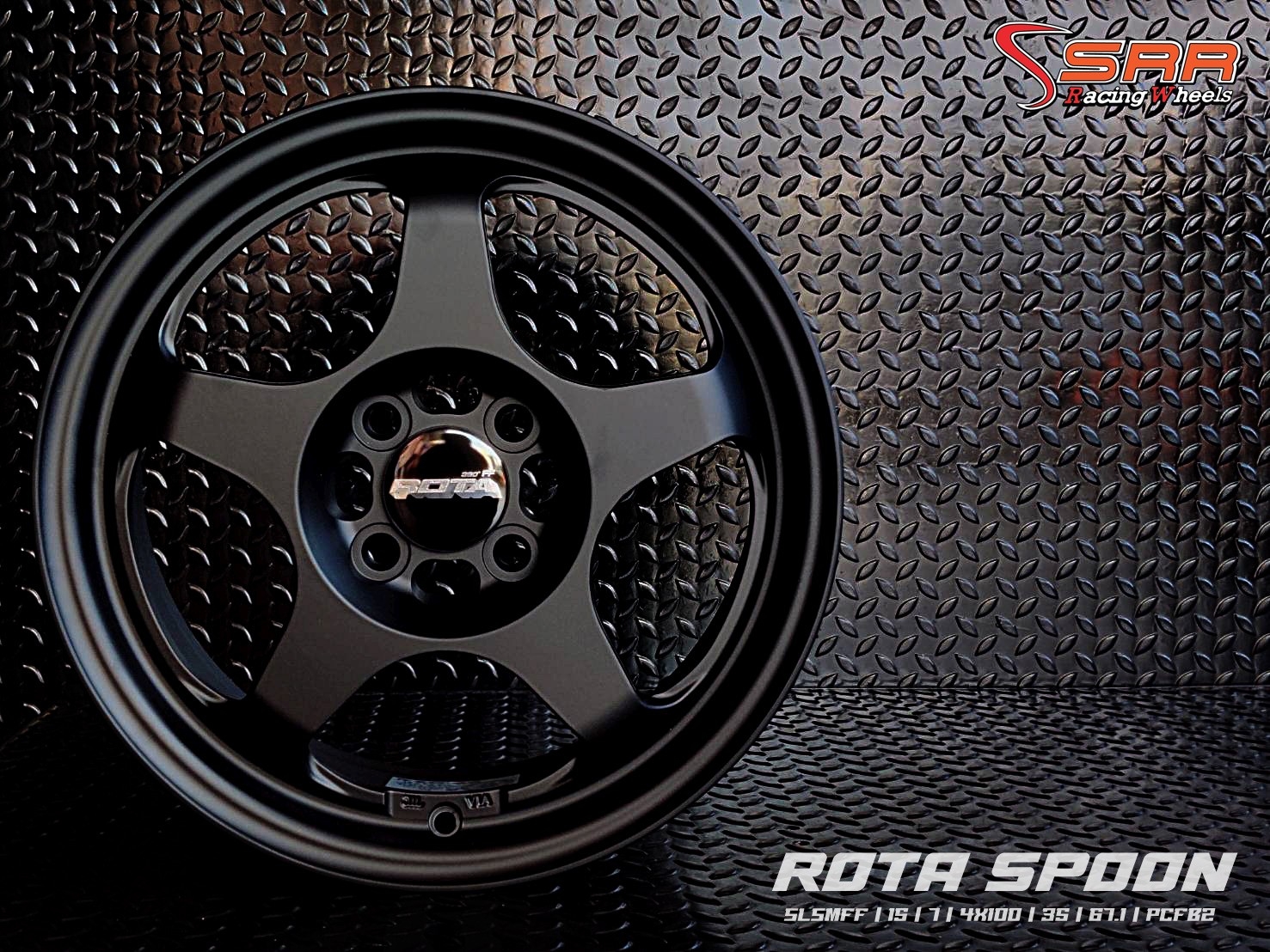 SPOON ROTA FF ขอบ15 4H100 ET35 FLAT BLACK ราคาพิเศษ