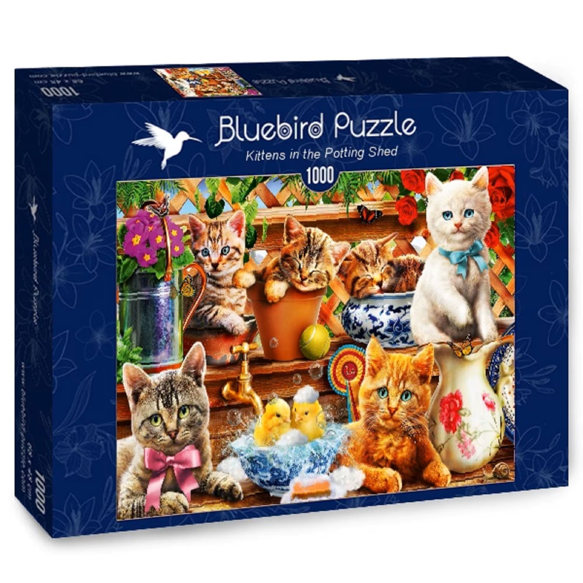 Bluebird Puzzle - Kittens in the Potting Shed by Adrian Chesterman 1000 pcs.