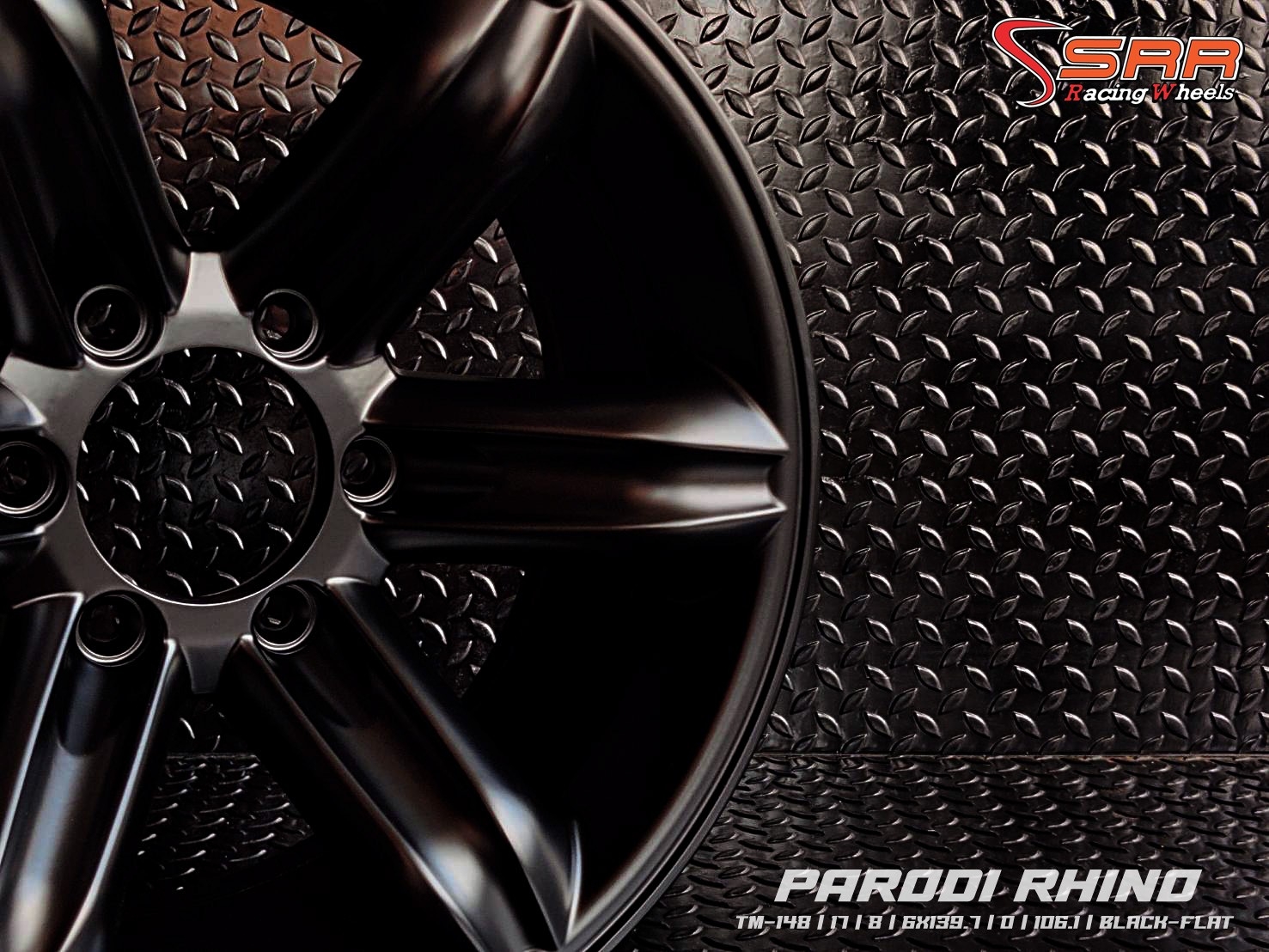ล้อเล็บเหยี่ยว PARODI RHINO ขอบ17 6H139.7 ET0 สีดำด้าน ราคาพิเศษ