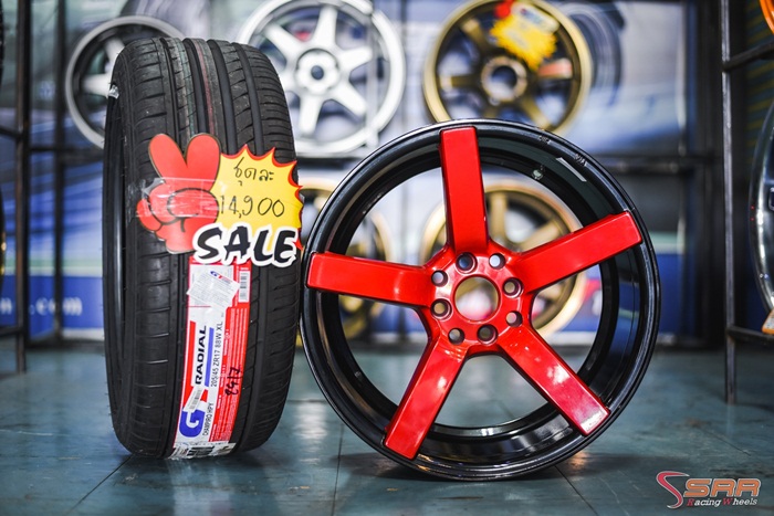 ล้อแม็กซ์ขอบ17 นิ้ว พร้อมยาง ชุดละ 14,900 บาท