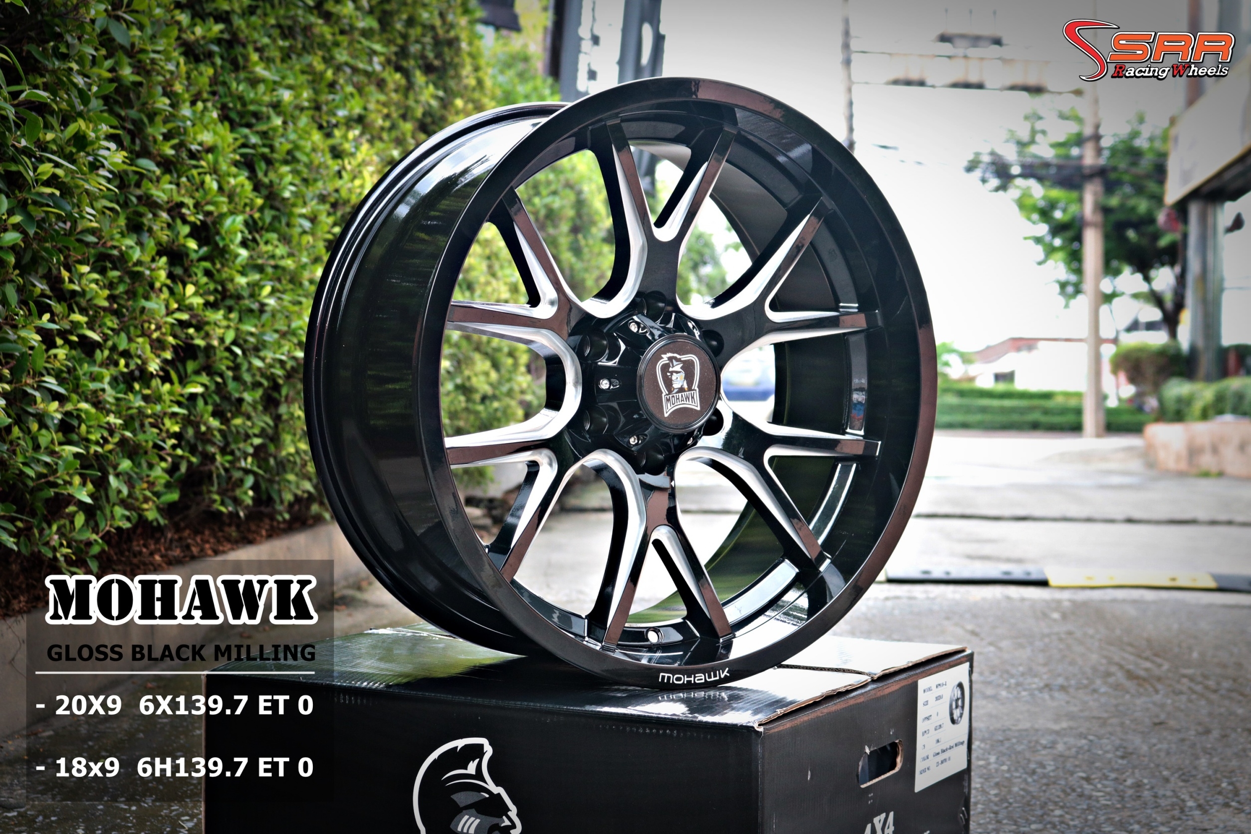 MOHAWK WP910 ขอบ18 และขอบ20 6x139.7 GLOSS BLACK MILLING